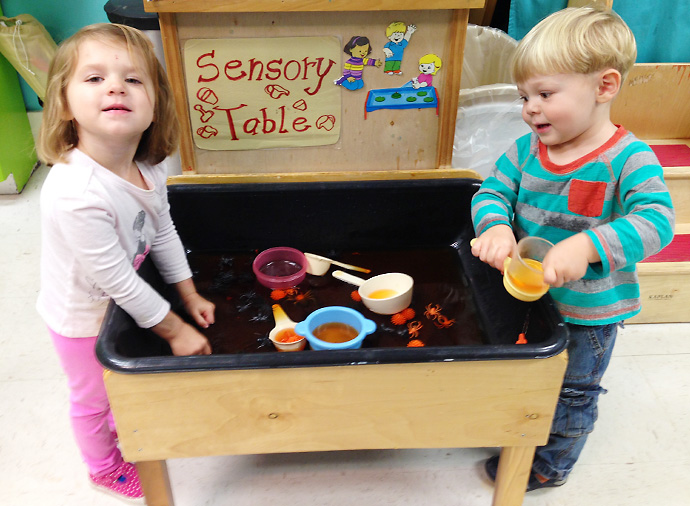 Students play in the Star room.